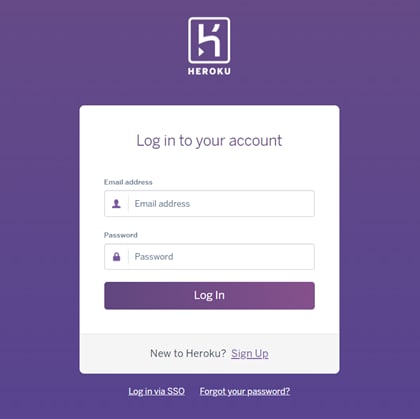 heroku login